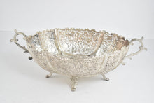 Load image into Gallery viewer, Sterling Silver Elaborate Antique Persian Floral Sparrow Bowl