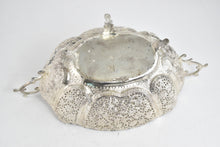 Load image into Gallery viewer, Sterling Silver Elaborate Antique Persian Floral Sparrow Bowl
