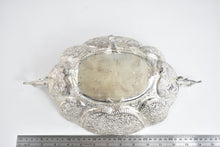 Load image into Gallery viewer, Sterling Silver Elaborate Antique Persian Floral Sparrow Bowl