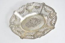 Load image into Gallery viewer, Silver Elaborate Repousse Decorative Filigree Fruit Bowl