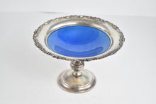 Load image into Gallery viewer, Sterling Silver Towle Enamel Pedestal Candy Nut Serving Dish Bowl
