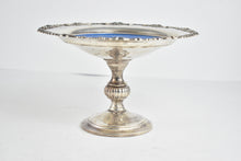 Load image into Gallery viewer, Sterling Silver Towle Enamel Pedestal Candy Nut Serving Dish Bowl
