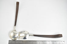 Load image into Gallery viewer, Sterling Silver Plata Mexican Wood Salad Serving Spoon &amp; Fork Set (2 pcs)