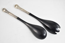 Load image into Gallery viewer, Sterling Silver Gorham Chanitlly Ebony Salad Serving Set (2 pcs)