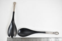 Load image into Gallery viewer, Sterling Silver Gorham Chanitlly Ebony Salad Serving Set (2 pcs)