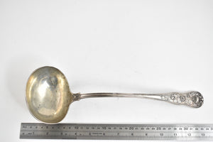 Sterling Silver 1873 H J Lias & Son London Floral Serving Ladle 13"