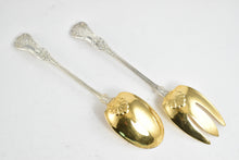 Load image into Gallery viewer, Sterling Silver Tiffany &amp; Co English King Goldwash Solid Salad Set (2 pcs)