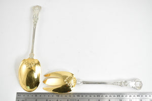 Sterling Silver Tiffany & Co English King Goldwash Solid Salad Set (2 pcs)