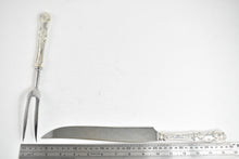 Load image into Gallery viewer, Sterling Silver Tiffany &amp; Co English King Roast Carving Knife &amp; Fork Set