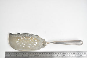 Sterling Silver A E Warner Ornate Monogram Fish Server 13.25"