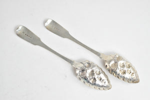 Sterling Silver 1824 Joseph Hicks Exeter Georgian Berry Spoons (2 pcs)