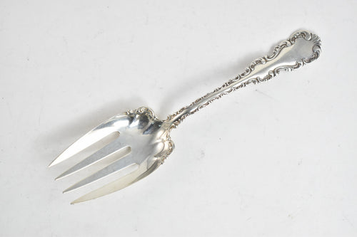 Sterling Silver Whiting Co Louis XV Salad Serving Fork 9
