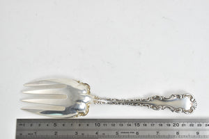 Sterling Silver Whiting Co Louis XV Salad Serving Fork 9"