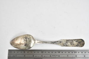 Coin Silver Cook & Co Monogram Fiddle Pattern Spoon