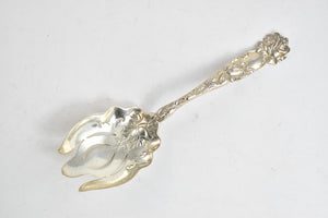 Sterling Silver Alvin Art Nouveau Bridal Rose Pattern Large Salad Fork