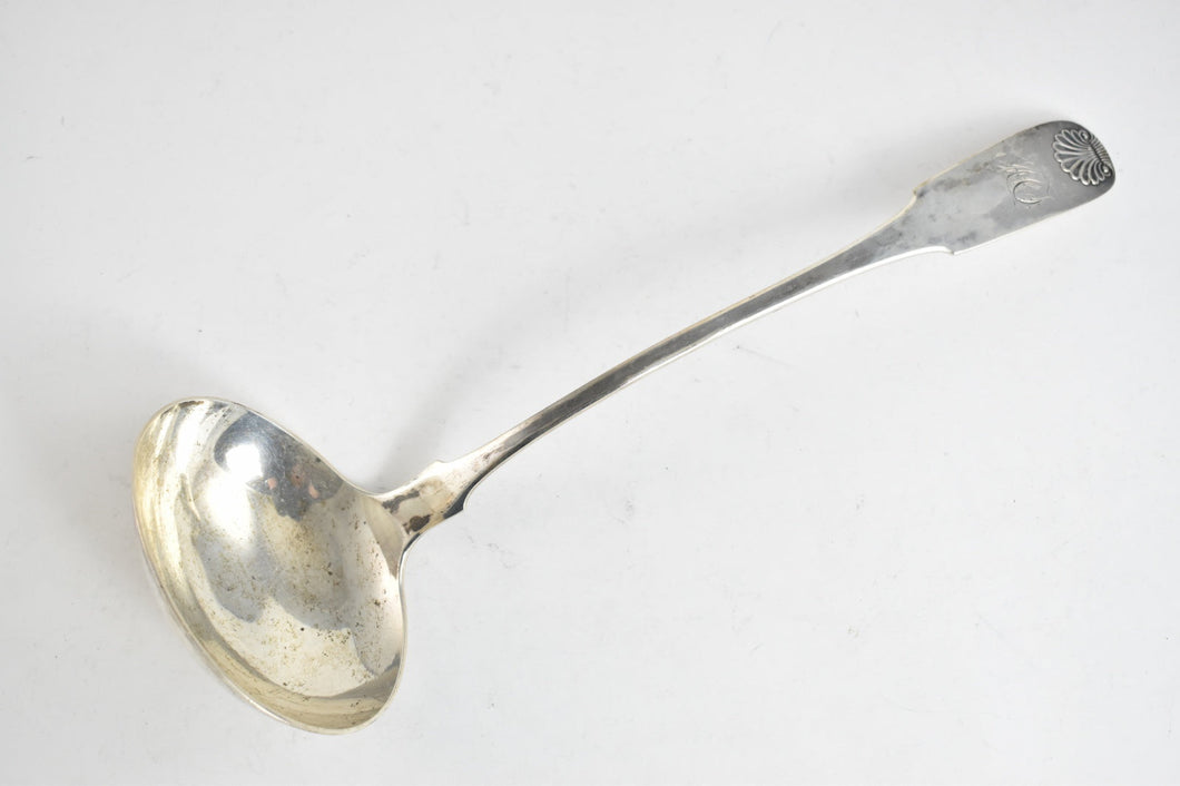 Coin Silver 1824-1846 Robert & William Wilson Ladle Spoon 13.25