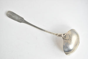 Coin Silver 1824-1846 Robert & William Wilson Ladle Spoon 13.25"