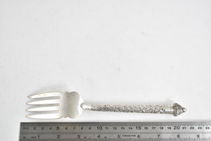 Sterling Silver Ornate Handle Eastern European 8.25" Table Fork