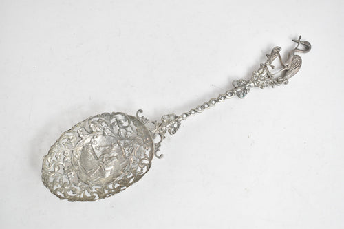 Sterling Silver Dutch Ornate Pierced Baroque Serving Spoon