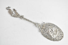 Load image into Gallery viewer, Sterling Silver Dutch Ornate Pierced Baroque Serving Spoon