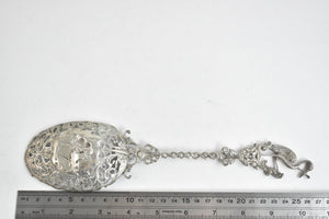Sterling Silver Dutch Ornate Pierced Baroque Serving Spoon