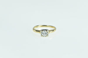 14K 0.31 Ct Diamond Solitaire Classic Engagement Ring Yellow Gold