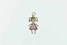 Load image into Gallery viewer, 14K February Birthstone Baby Girl Daughter Charm/Pendant Yellow Gold