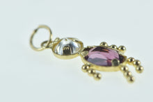 Load image into Gallery viewer, 14K Amethyst Birthstone Baby February CZ Charm/Pendant Yellow Gold