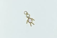 Load image into Gallery viewer, 14K Birthstone Baby February Syn. Amethyst CZ Charm/Pendant Yellow Gold