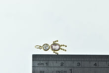 Load image into Gallery viewer, 14K Birthstone Baby February Syn. Amethyst CZ Charm/Pendant Yellow Gold