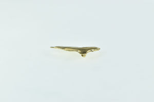 14K Jumping Dolphin Symbol Ocean Animal Charm/Pendant Yellow Gold