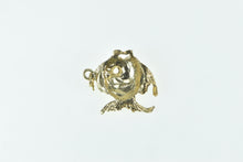 Load image into Gallery viewer, 14K Vintage Textured Fish Ocean Animal Charm/Pendant Yellow Gold