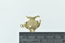 Load image into Gallery viewer, 14K Vintage Textured Fish Ocean Animal Charm/Pendant Yellow Gold