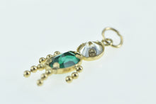 Load image into Gallery viewer, 14K May Birthstone Baby Syn. Emerald CZ Charm/Pendant Yellow Gold