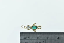 Load image into Gallery viewer, 14K May Birthstone Baby Syn. Emerald CZ Charm/Pendant Yellow Gold