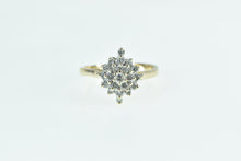 Load image into Gallery viewer, 10K 0.50 Ctw Vintage Diamond Cluster Statement Ring Yellow Gold