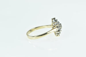 10K 0.50 Ctw Vintage Diamond Cluster Statement Ring Yellow Gold