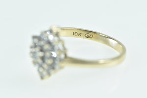 10K 0.50 Ctw Vintage Diamond Cluster Statement Ring Yellow Gold