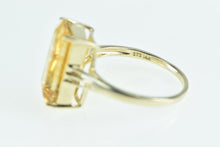 Load image into Gallery viewer, 14K Emerald Cut Citrine Solitaire Statement Ring Yellow Gold