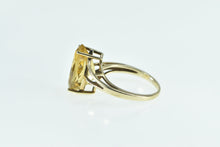 Load image into Gallery viewer, 10K Pear Citrine Solitaire Vintage Statement Ring Yellow Gold