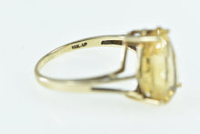 Load image into Gallery viewer, 10K Pear Citrine Solitaire Vintage Statement Ring Yellow Gold