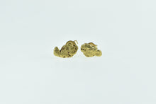 Load image into Gallery viewer, 14K Textured Nugget Raw Cluster Pebble Stud Earrings Yellow Gold