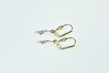 Load image into Gallery viewer, 10K Triquetra Two Tone Dangle Statement Earrings Yellow Gold