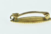 Load image into Gallery viewer, 14K Diamond Inset Vintage Navette Bar Pin/Brooch Yellow Gold