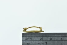 Load image into Gallery viewer, 14K Diamond Inset Vintage Navette Bar Pin/Brooch Yellow Gold