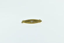 Load image into Gallery viewer, 14K Diamond Inset Vintage Navette Bar Pin/Brooch Yellow Gold