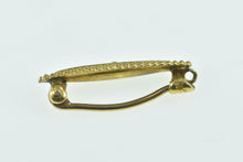 Load image into Gallery viewer, 14K Diamond Inset Vintage Navette Bar Pin/Brooch Yellow Gold