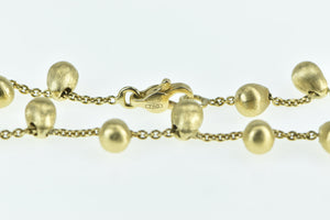18K Marco Bicego Jaipur Tear Drop Pebble Chain Bracelet 6.5" Yellow Gold