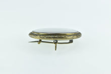 Load image into Gallery viewer, Gold Filled Victorian Elaborate Mourning Bouquet Oval Pin/Brooch