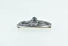 Load image into Gallery viewer, Sterling Silver Georg Jensen Ornate Moonstone Leaf Swirl 138 Pin/Brooch